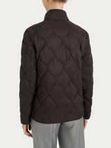 Piumino puffer Onion Quilt con manica lunga Marroni Donna - Ragno