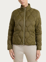 Piumino puffer Onion Quilt con manica lunga Verdi Donna - Ragno