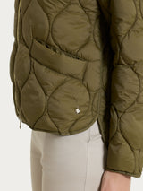 Piumino puffer Onion Quilt con manica lunga Verdi Donna - Ragno