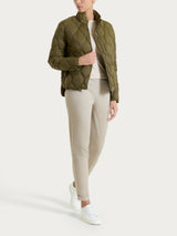 Piumino puffer Onion Quilt con manica lunga Verdi Donna - Ragno
