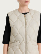 Piumino puffer Smanicato Onion Quilt Bianchi Donna - Ragno