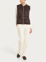 Piumino puffer Smanicato Onion Quilt Marroni Donna - Ragno
