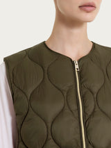 Piumino puffer Smanicato Onion Quilt Verdi Donna - Ragno