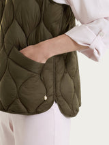 Piumino Smanicato Onion Quilt Verdi Donna - Ragno