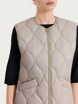 Piumino puffer Smanicato Onion Quilt Marroni Donna - Ragno