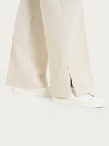 Pantalone a palazzo con tasche in Compact Light Bianchi Donna - Ragno