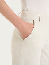 Pantalone a palazzo con tasche in Compact Light Bianchi Donna - Ragno