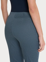 Pantalone capri con spacchetti e micro pattern in Satin Power Grigi Donna - Ragno