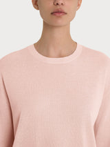 Maglia girocollo con manica 3/4 in Crêpe Rosa Donna - Ragno