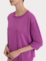 Maglia con collo a barchetta in Crêpe Lurex Donna - Ragno