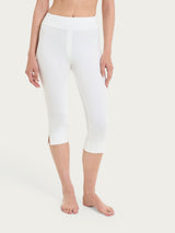 beYOUtiful Homewear – Leggings a pinocchietto in maglia denim Bianchi Donna - Ragno