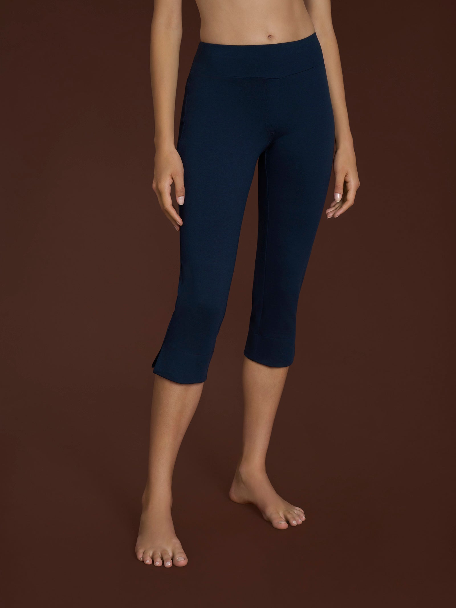 beYOUtiful Homewear – Leggings a pinocchietto in maglia denim Blu Donna - Ragno