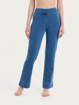 beYOUtiful Homewear – Leggings a gamba dritta in maglia denim Blu Donna - Ragno