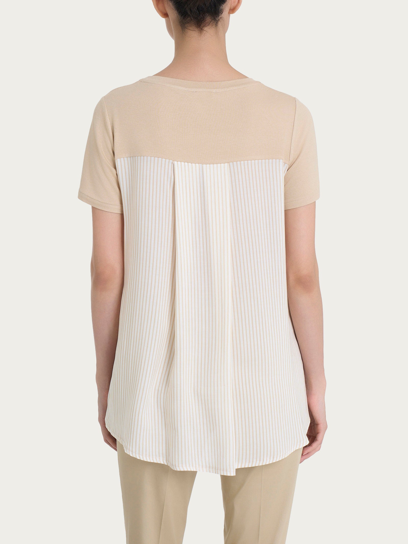 Maglietta con retro con stripes in Viscosa Summer Marroni Donna - Ragno