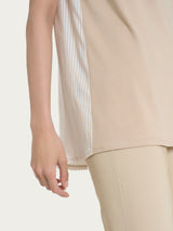 Maglietta con retro con stripes in Viscosa Summer Marroni Donna - Ragno