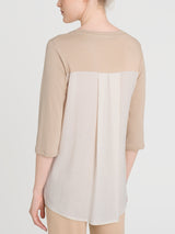 Maglia con retro con stripes in Misto Viscosa Marroni Donna - Ragno