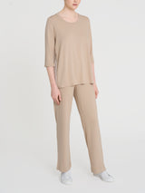 Maglia con retro con stripes in Misto Viscosa Marroni Donna - Ragno