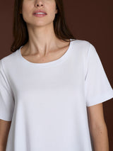 beYOUtiful Homewear – Maglietta girocollo in cotone elasticizzato Bianchi Donna - Ragno