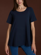 beYOUtiful Homewear – Maglietta girocollo in cotone elasticizzato Blu Donna - Ragno
