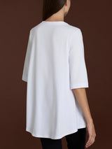 beYOUtiful Homewear – Maglietta con manica 3/4 in cotone elasticizzato  Bianchi Donna - Ragno