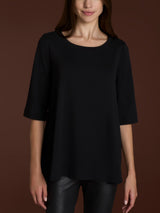 beYOUtiful Homewear – Maglietta con manica 3/4 in cotone elasticizzato Neri Donna - Ragno
