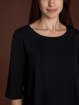 beYOUtiful Homewear – Maglietta con manica 3/4 in cotone elasticizzato Neri Donna - Ragno