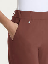 Pantalone ampio con tasche e risvolto in Super Fresh Marroni Donna - Ragno