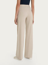 Pantalone ampio con tasche e risvolto in Super Fresh Bianchi Donna - Ragno