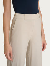 Pantalone ampio con tasche e risvolto in Super Fresh Bianchi Donna - Ragno