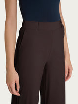 Pantalone ampio con tasche e risvolto in Super Fresh Marroni Donna - Ragno