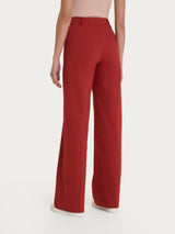 Pantalone ampio con tasche e risvolto in Super Fresh Rossi Donna - Ragno