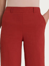 Pantalone ampio con tasche e risvolto in Super Fresh Rossi Donna - Ragno