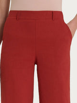 Pantalone ampio con tasche e risvolto in Super Fresh Rossi Donna - Ragno