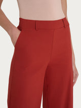 Pantalone ampio con tasche e risvolto in Super Fresh Rossi Donna - Ragno