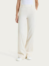 Pantalone ampio con tasche e risvolto in Super Fresh Bianchi Donna - Ragno