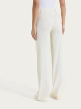 Pantalone ampio con tasche e risvolto in Super Fresh Bianchi Donna - Ragno