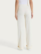 Pantalone ampio con tasche e risvolto in Super Fresh Bianchi Donna - Ragno