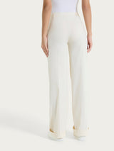 Pantalone ampio con tasche e risvolto in Super Fresh Bianchi Donna - Ragno