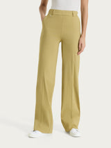 Pantalone ampio con tasche e risvolto in Super Fresh Verdi Donna - Ragno