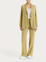 Pantalone ampio con tasche e risvolto in Super Fresh Verdi Donna - Ragno