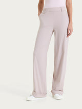 Pantalone ampio con tasche e risvolto in Super Fresh Rosa Donna - Ragno