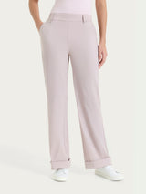 Pantalone ampio con tasche e risvolto in Super Fresh Rosa Donna - Ragno