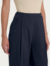 Pantalone a carota con tasche e pinces in Super Fresh Blu Donna - Ragno