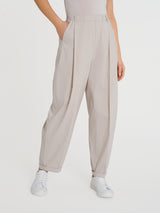 Pantalone a carota con tasche e pinces in Super Fresh Bianchi Donna - Ragno