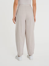Pantalone a carota con tasche e pinces in Super Fresh Bianchi Donna - Ragno