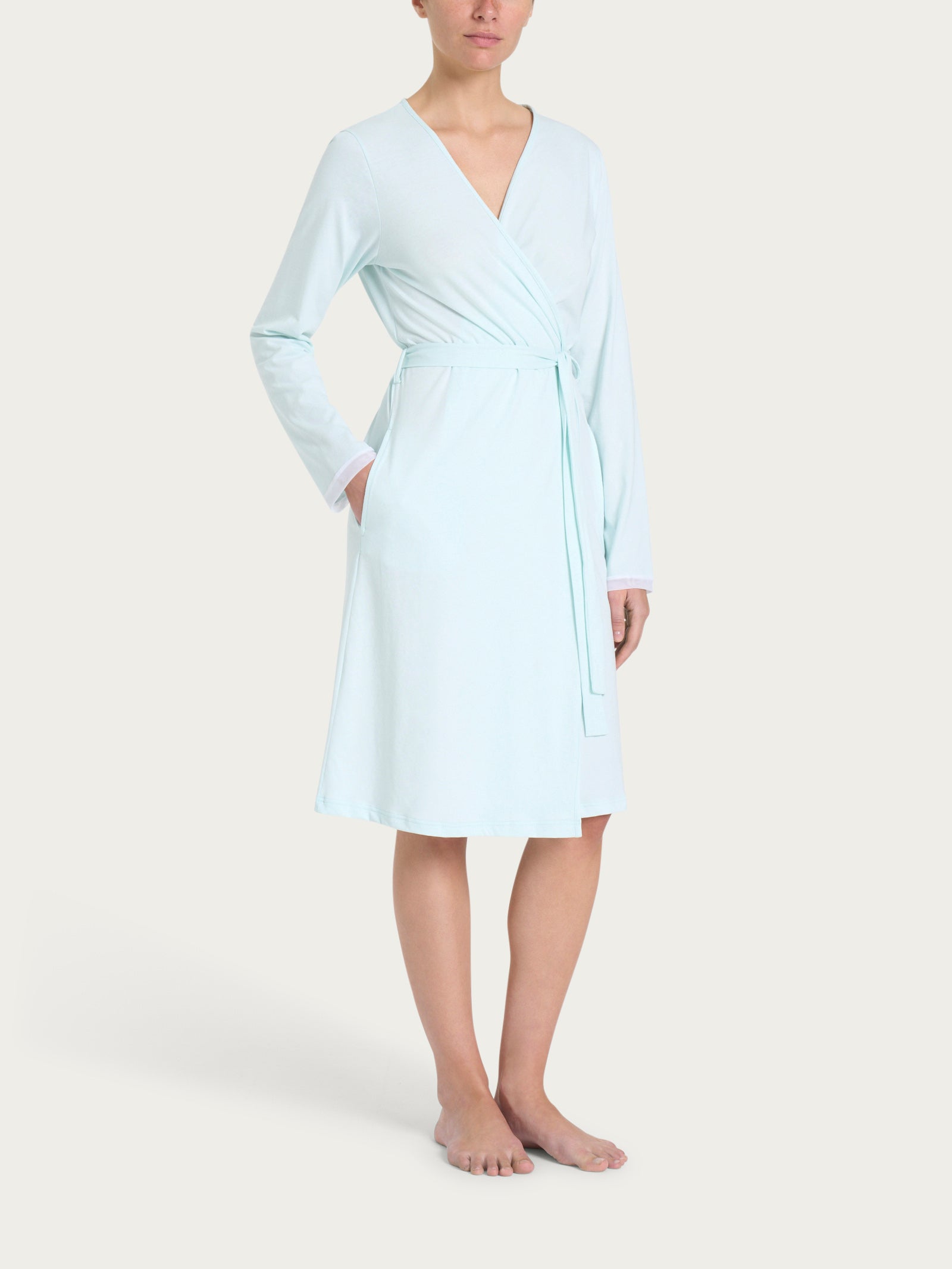 Vestaglia a manica lunga con fascetta in Jersey di Cotone - Salt Air � Ragno