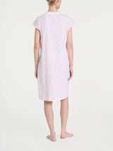 Camicia da notte aperta con nervature in Jersey di cotone Rosa Donna - Ragno