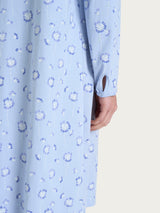 Camicia da notte aperta con soffioni in Jersey di cotone 54-60 Azzurri Donna - Ragno