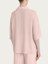 Blusa con colletto polo in EcoSeta Rosa Donna - Ragno