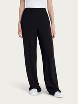 Pantalone ampio con tasche in Ecoseta Neri Donna - Ragno